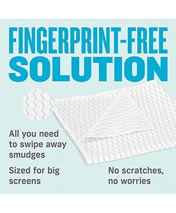 E-Cloth Screen Cleaning Cloth Reusable Microfiber Cleaning Cloth 300 Wash Guarantee White 2 Count