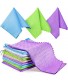 Fish Scale Cloth Microfiber Cleaning Cloth Nanoscale Cloth Glass Cleaning Cloth Fish Scale Mirror Rags for Washing Windows Cars Mirrors Stainless Steel and More Basic Colors,9 Pieces