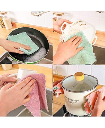 iSTONE 15 Pack Kitchen Cloth Dish Towels Cleaning Cloths，Premium Dishcloths Super Absorbent Coral Velvet Dishtowels Household Cleaning Cloths，Nonstick Oil Washable Fast Drying