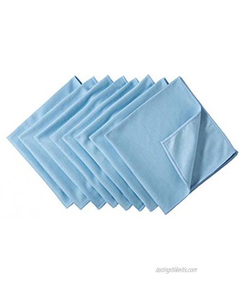 KSolars Microfiber Glass Cleaning Cloths Lint Free Streak Free Quickly and Easily Clean Windows & Mirrors Without Chemicals Polishing Cloth 16x16 Inch 8 Pack Blue