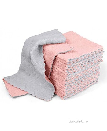 MatTA Cleaning Cloth dishcloths Kitchen Towels Double-Sided Towel Highly Absorbent Multi-Purpose Dust Dirty Cleaning Supplies for Kitchen Cleaning. Size:12"x12" 10 Pack