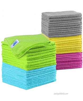 MR.SIGA Microfiber Cleaning Cloth All-Purpose Cleaning Towels Pack of 50 Size 11.8 x 11.8 in