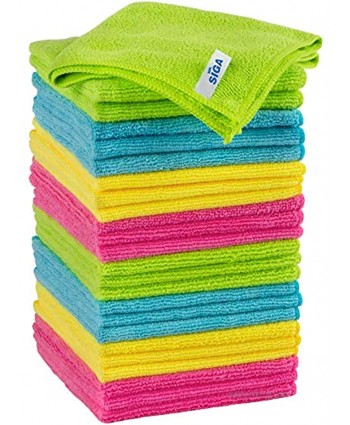 MR.SIGA Microfiber Cleaning Cloth Pack of 24 Size:12.6" x 12.6"