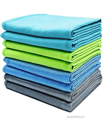 Premium Streak Free Microfiber Glass Cleaning Cloths-8 Pack 15.7 x15.7 All-Purpose Microfiber Polishing Rags Lint Free Towels Quickly Clean Windows Mirrors Car Windshields