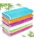 Rosy May Kitchen Towels Dish Cloths Bamboo Fiber Magically removes Oil and Dirt Without Detergent Easy to Remove Stains Eco-Friendly Reusable Cleaning Cloths for Kitchen（6 Pcs）