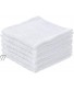 Superio Terry Towel White Cloths 100% Cotton 12" Cleaning Rags Facial Washcloths Spa Cloths Cleaning Cloths for Multi-Purposes