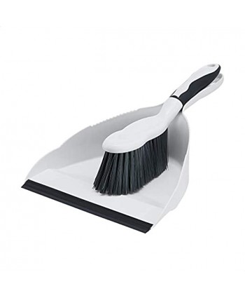 Commercial LF2100-6P 9-inch Dustpan and Brush Set 6-Pack Grey