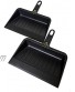 ELITRA Heavy Duty Dust Pan with Duel Combs 12" 2 Pack Black