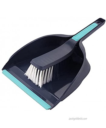 Maiyuansu Dustpan and Brush Set for Home Kitchen Floor Clean Brush and Dustpan Set for Desk Cleaning Comfort Grip Multi Function Dust Broom BrushBlue