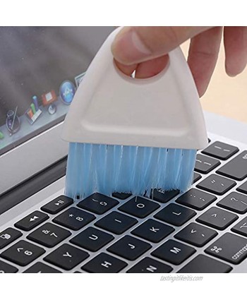 Mini Broom and Dustpan Set Small Hand Broom and Dust Pan Tiny Dustpan and Brush Set for Cleaning Table Countertop Keyboard Pets Hair and Small Messes 1 Pack Blue & White