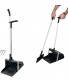 MSV Set Collapsible Dustpan and Brush Metal Black 26 x 47 x 0.82 cm