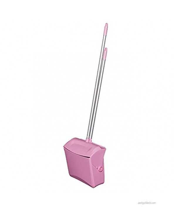 Remco 62501 Lobby Dustpan with Broom Polypropylene Polyester Aluminum 7 X 14 Bin 37 Handle Pink