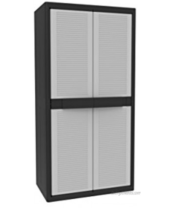 Terry Jumbo CAB 3900 QBLACK. XL Cabinet with Vertical Division and 4 Shelves 3 Small Shelves + 1 Long Shelf. Color: Black