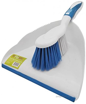 UNIWARE C21-10452 Dust pan and Broom Set,Sturdy,White 9 x 13 inches