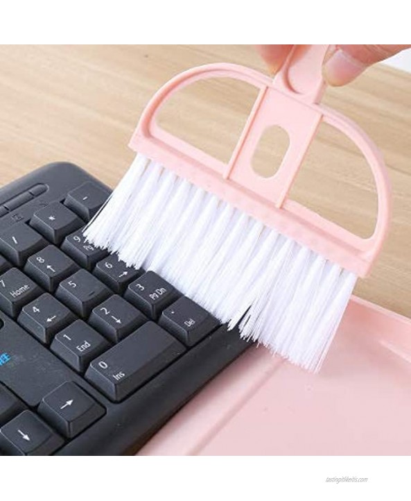 USUNQE Set of 2 Mini Dustpans Brushes Set for Desk Dust Computer Keyboard Pet Waste in Home Office Housework