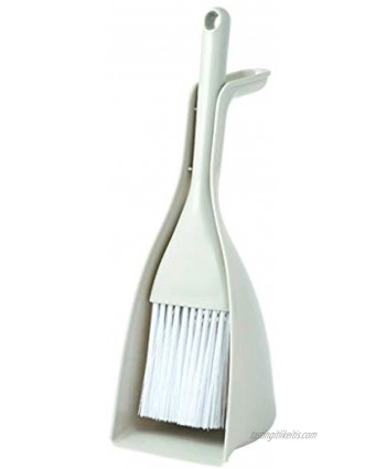 Xifando Mini Desktop Cleaning Broom and Dustpan Small Upright Broom and Dustpan Set Gray