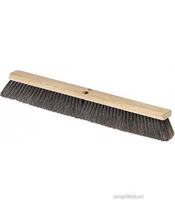 Carlisle 364343603 Hardwood Block Fine Floor Sweep Pure Horsehair Bristles 2.88" Bristle Trim 36" Length Black Case of 6