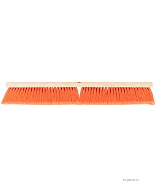 Carlisle 4501424 Flo-Pac Flagged Fine Floor Sweep Polypropylene Bristles 24 Block Size 3 Bristle Trim Orange Case of 12