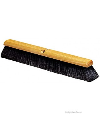 Carlisle 4503103 Flo-Pac Fine Floor Sweep Blended Horsehair Bristles 24" Block Width 3" Bristle Trim Black Case of 12