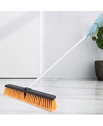Floatant 18" Push Broom Heavy Duty Large Outdoor Sweeping Broom Wide Industrial Scrub Brush with Stiff Bristles Long Handle Commercial for Concrete Floor Shop Garage Warehouse Street Driveway