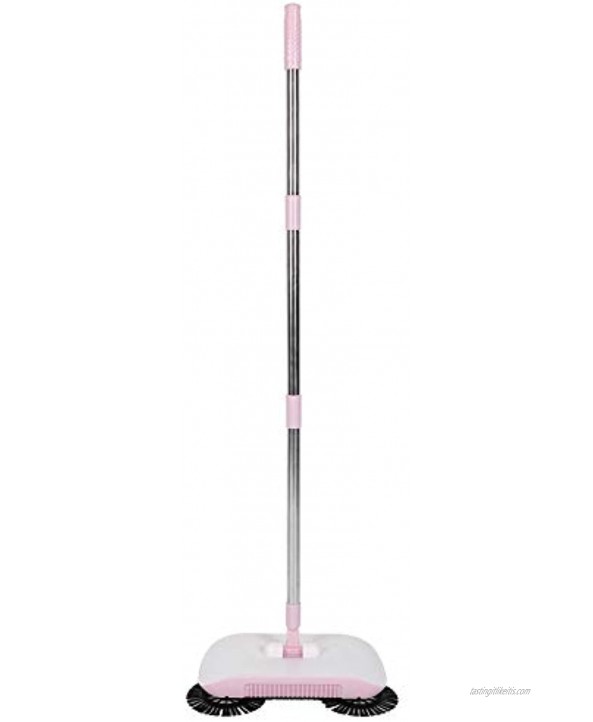 Hand Push Sweeper Household Hand Sweeping Machine Non Electric Sweeper Mop Broom Dustpan Floor Cleaning Tools for Cleaning Hair Fruit Shell Dust etc Angle Changable FreelyPink