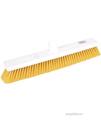Jantex Soft Hygiene Broom 18" broom head. Yellow. Handles sold seperately.