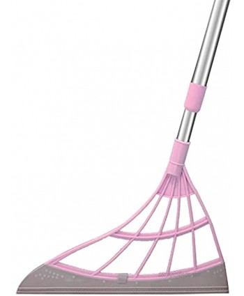 Multifunction Magic Broom Sweeper 3-in-1 Easily Dry The Floor Surface and Remove Dirt and Hair pet Hair Remover Liquid Glass Wiper Super Sweeper Broom for Living Room Kitchen,Bathroom Pink