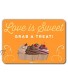 PetKa Signs and Graphics PKWD-0069-NA_14x10"Love is Sweet Grab A Treat" 14" x 10" Aluminum Sign 10" Height 0.04" Wide 14" Length Cupcakes Orange