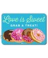 PetKa Signs and Graphics PKWD-0073-NA_10x7"Love is Sweet Grab A Treat" 10" x 7" Aluminum Sign 7" Height 0.04" Wide 10" Length Donuts Lime