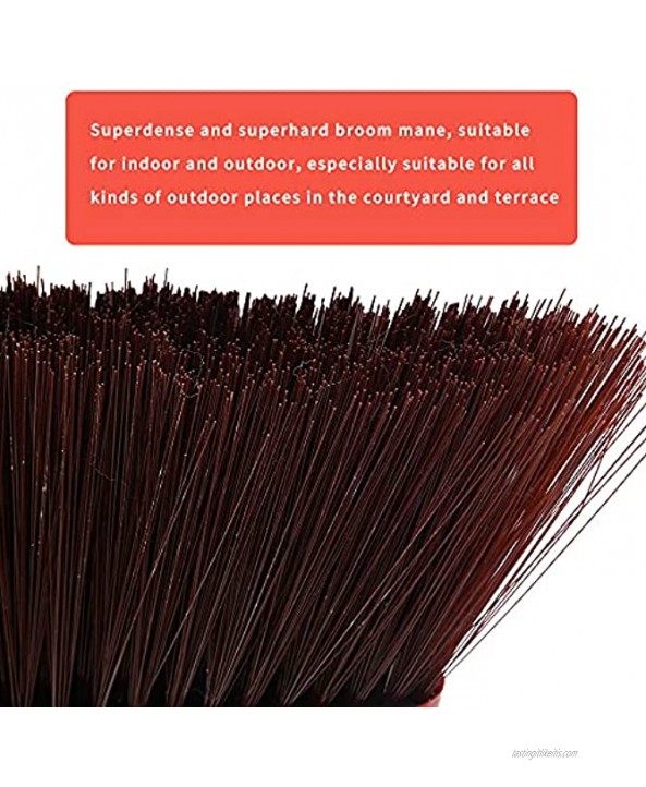 BHANU Heavy-Duty Broom Indoor and Outdoor with Super High Density Hard Bristles Steel Handle Easy to Assemble Very Suitable for Courtyards Terraces Commercial Places Etc.