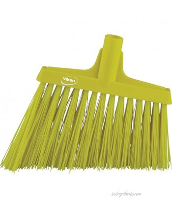 Vikan 29146 Heavy Duty Sweep Floor Broom Head PET Bristle Polypropylene Block 11" Yellow