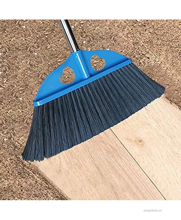 YONILL Indoor Dust Broom with Long Handle Angle Broom for Hardwood Floor Cleaning Inside Soft Sweeping Brooms for House and Kitchen